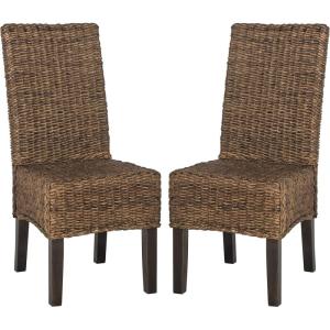 Safavieh Home Collection Avita Natural Wicker 18-inch Dining Chair(Brown)