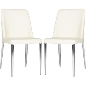 Safavieh Home Collection Mid-Century Modern Baltic White Side Chair(Butter Cream)