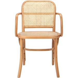 Safavieh Home Keiko White and Natural Cane Dining Chair(Natural)