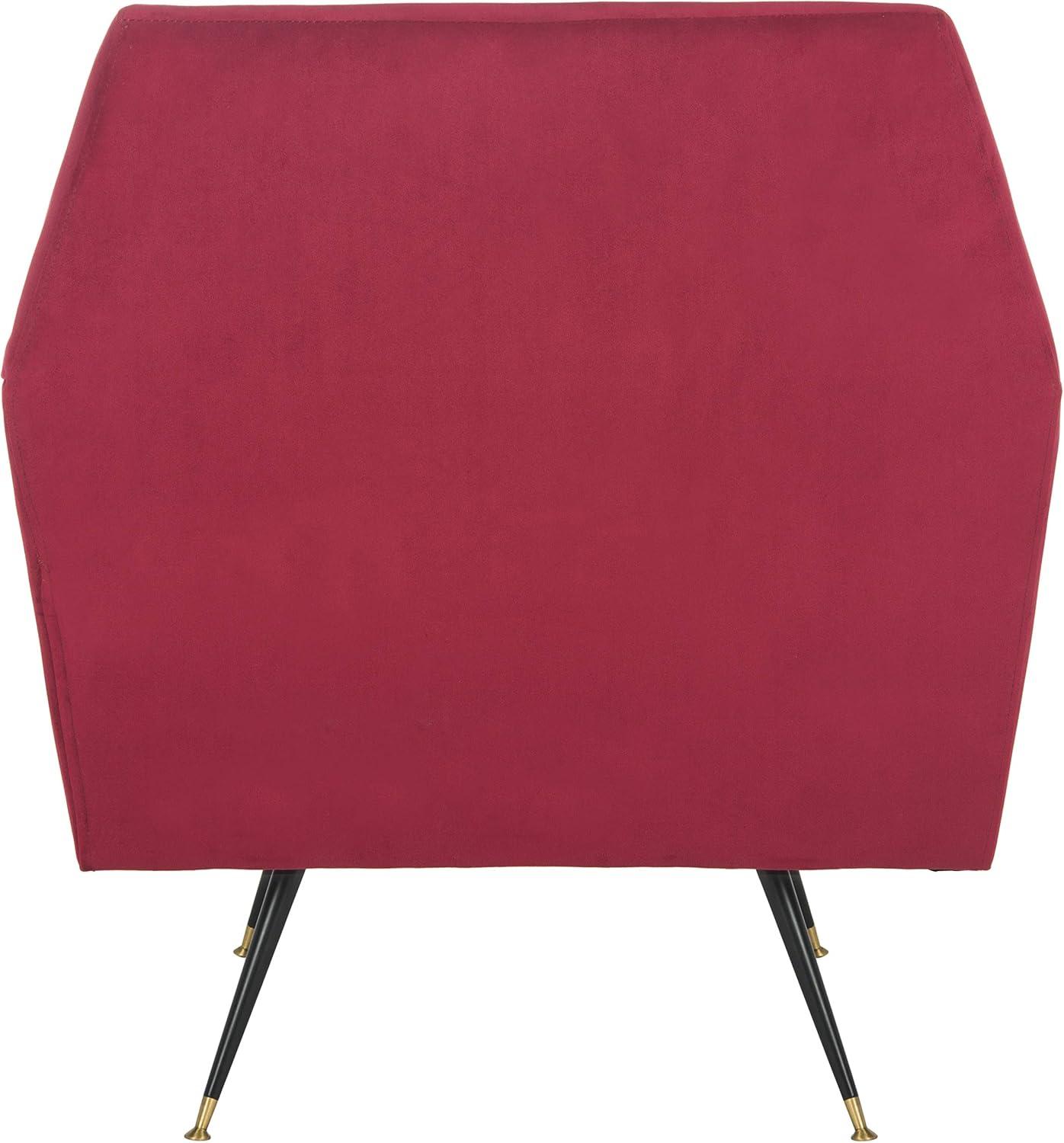 image:imageSafavieh Accent Chair Normal Light Grey VelvetMaroon