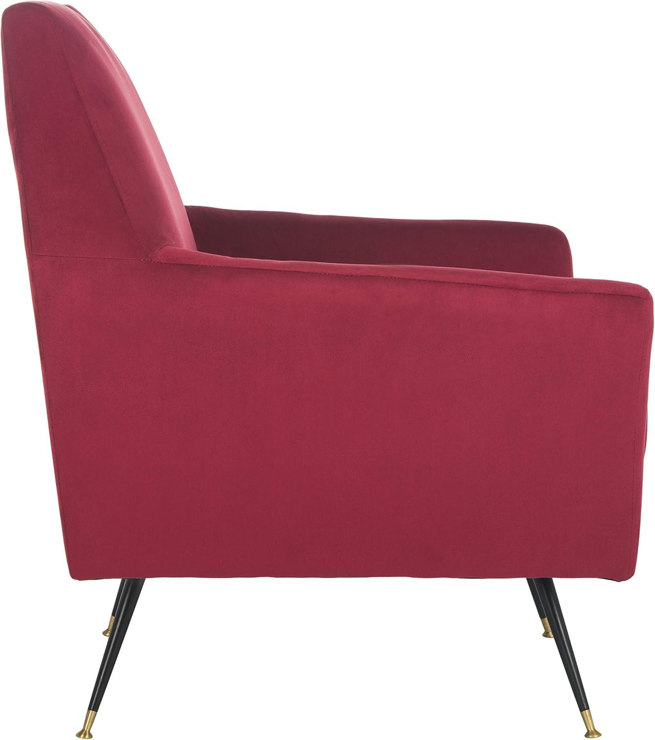 image:imageSafavieh Accent Chair Normal Light Grey VelvetMaroon
