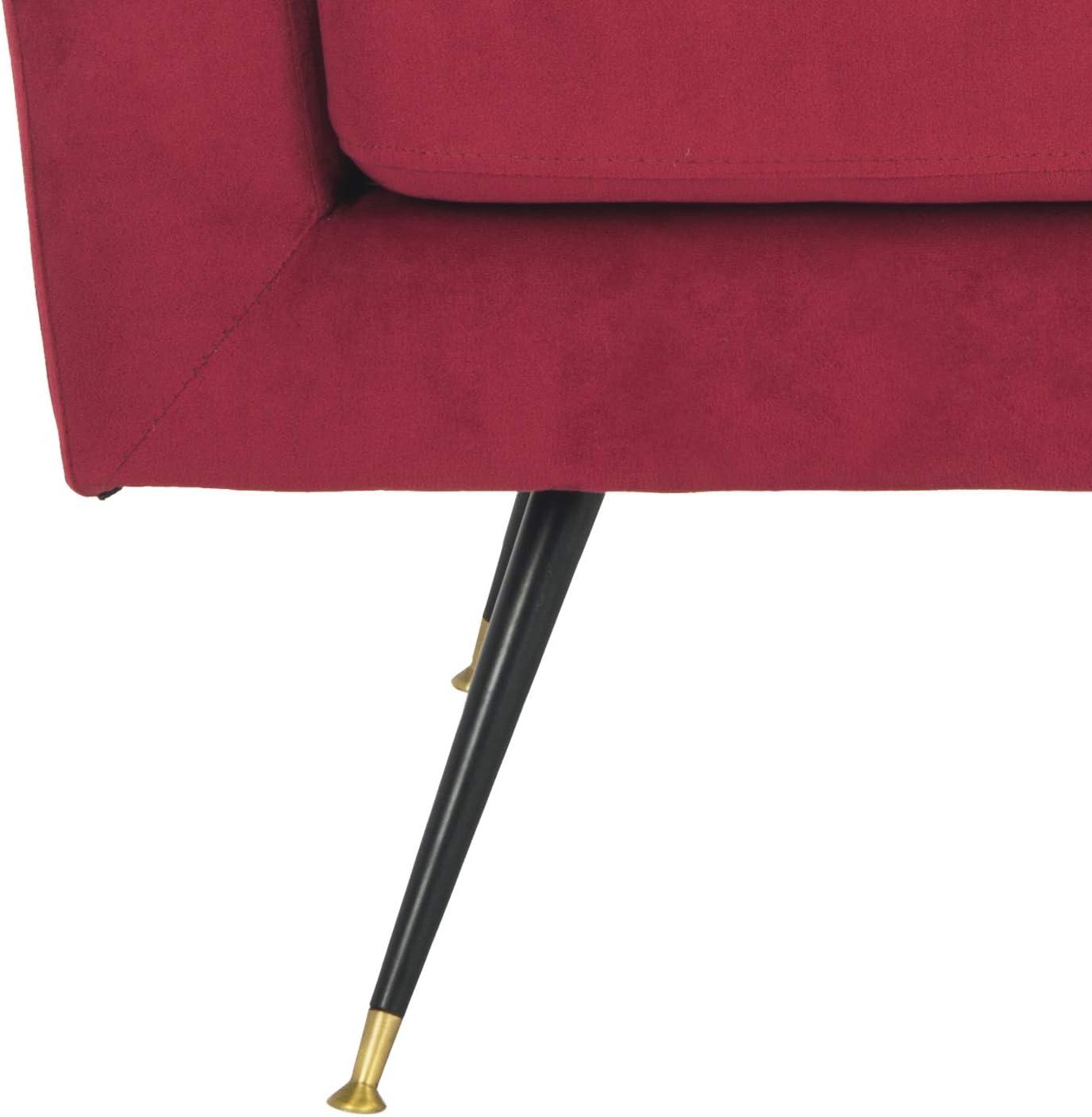image:imageSafavieh Accent Chair Normal Light Grey VelvetMaroon