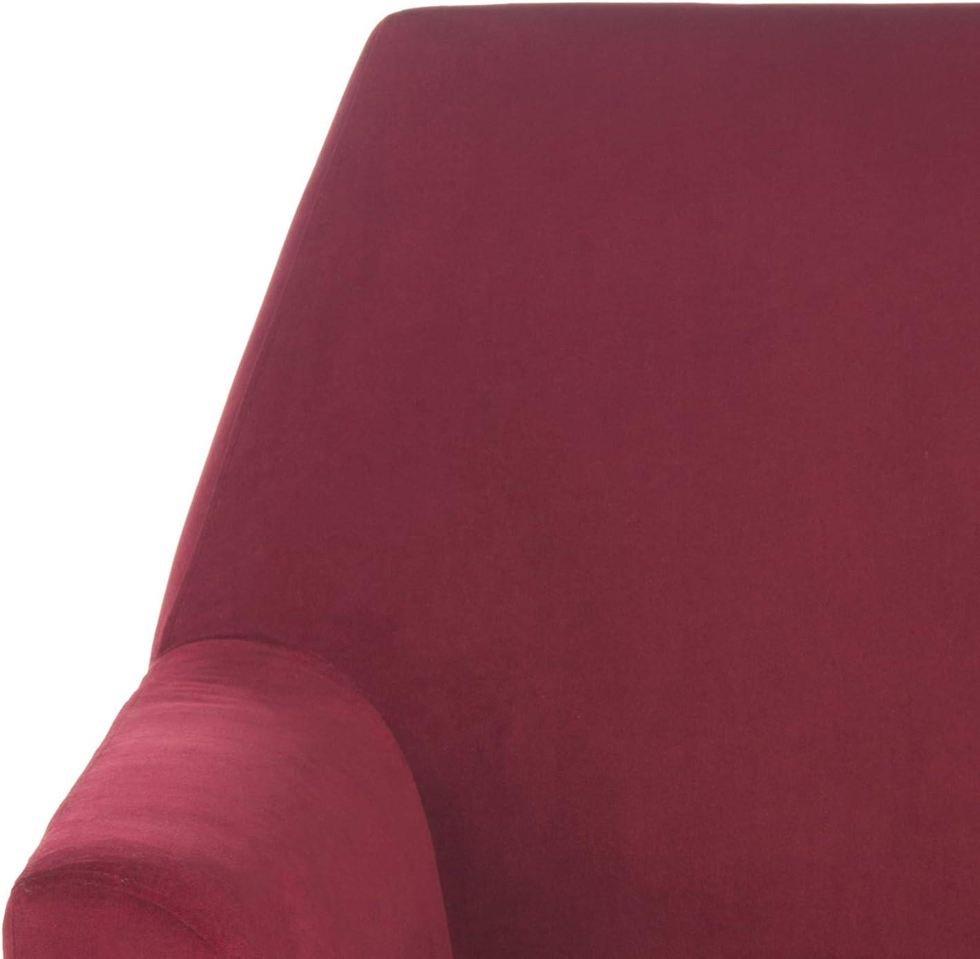 image:imageSafavieh Accent Chair Normal Light Grey VelvetMaroon