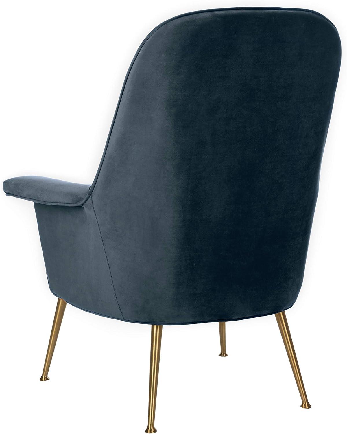 image:imageSafavieh Couture Home Aimee Retro Glam Dusty Rose Pink Velvet Arm ChairNavy Gold