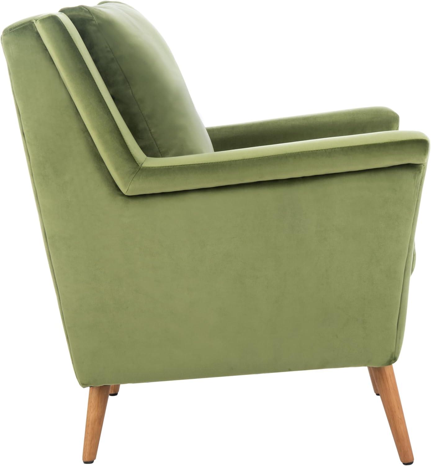image:imageSafavieh Home Astrid Navy and Natural Oak MidCentury Arm ChairOlive Natural