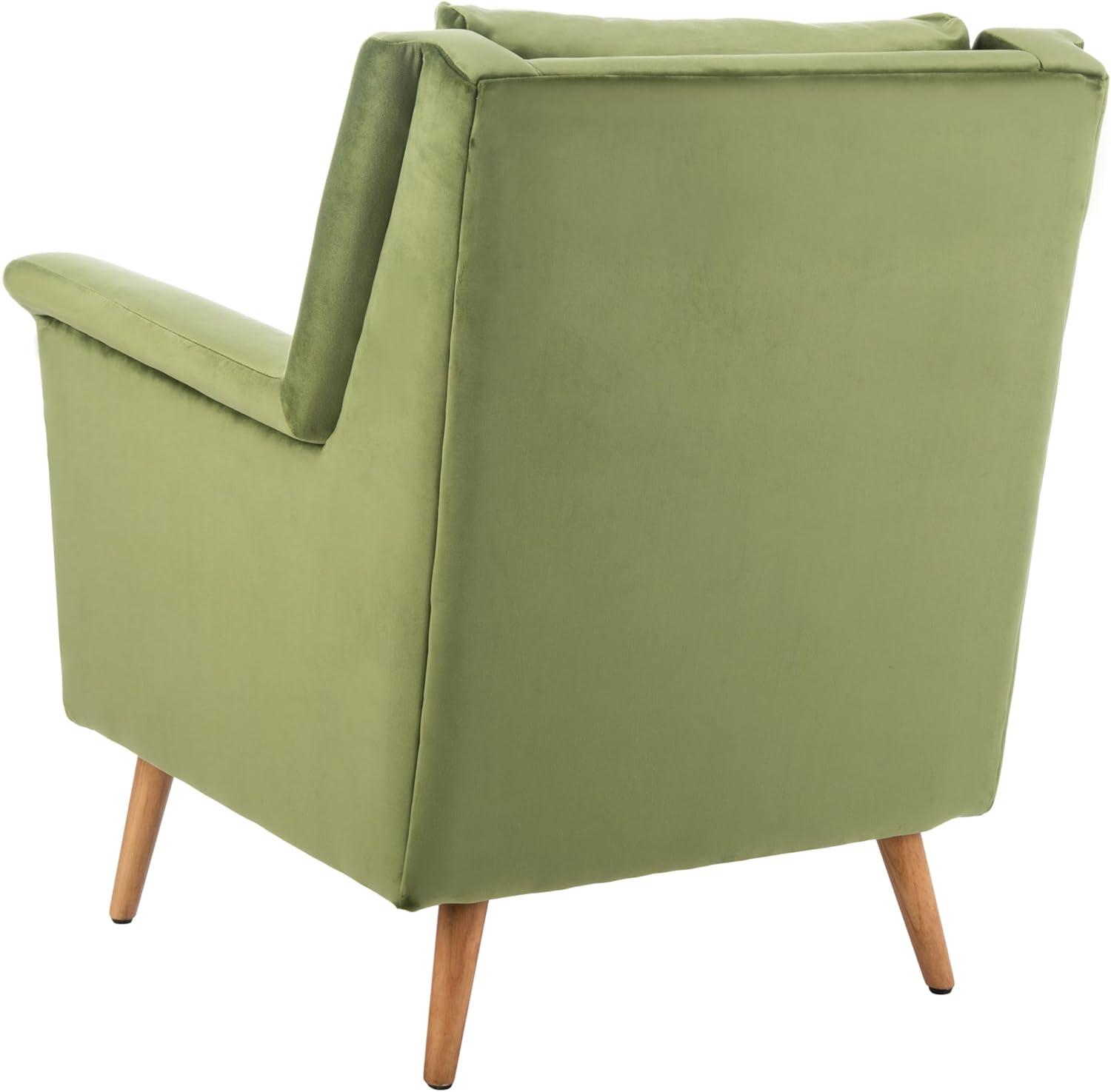 image:imageSafavieh Home Astrid Navy and Natural Oak MidCentury Arm ChairOlive Natural