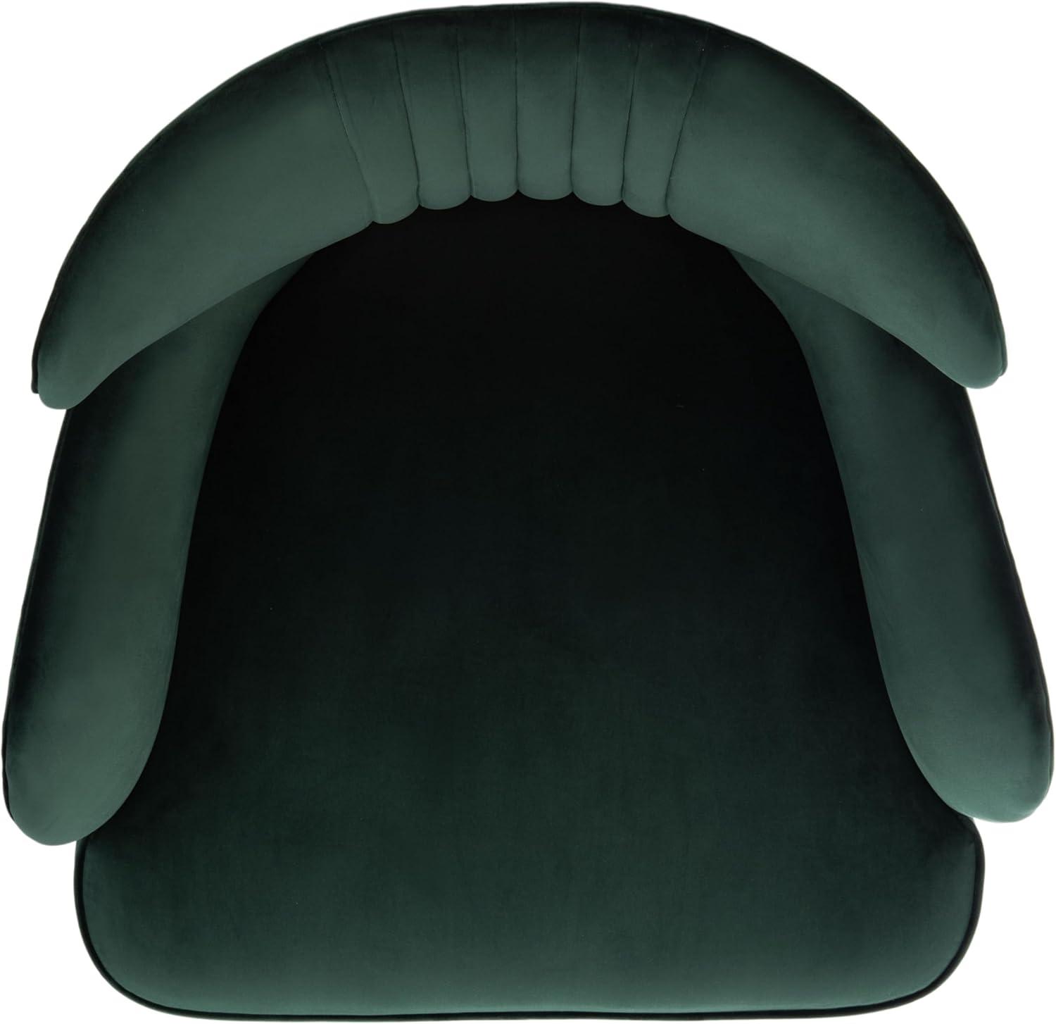 image:imageSafavieh Home Blair Retro Glam Slate Blue Velvet and Gold Wingback Accent ChairForest Green Gold