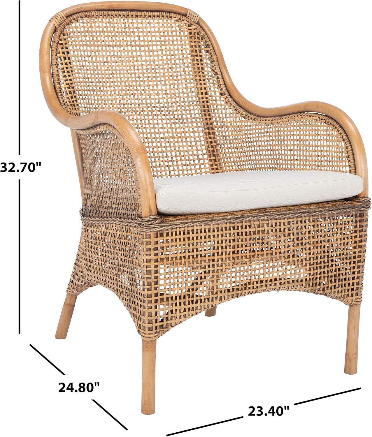 image:imageSafavieh Home Collection Charlie Cushioned Accent Chair Grey White WashWhiteDark NaturalWhite