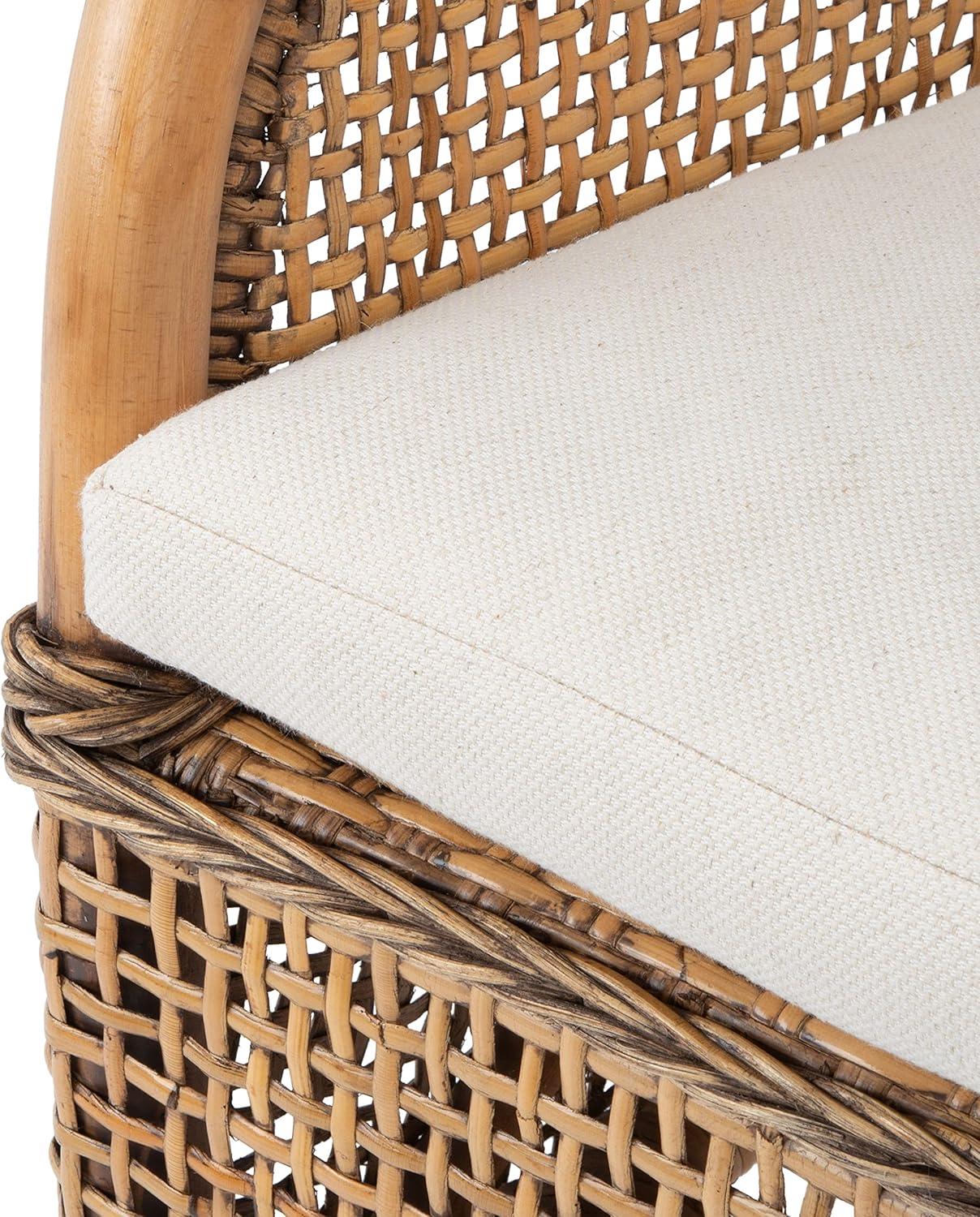 image:imageSafavieh Home Collection Charlie Cushioned Accent Chair Grey White WashWhiteDark NaturalWhite