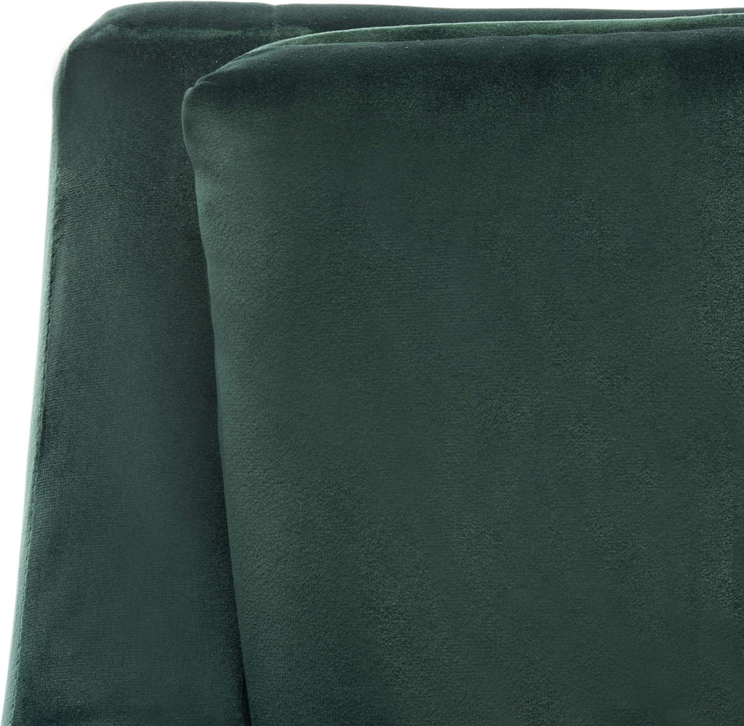 image:imageSafavieh Home Mara Retro Glam Navy Velvet and Gold Tufted Accent ChairForest Green Gold