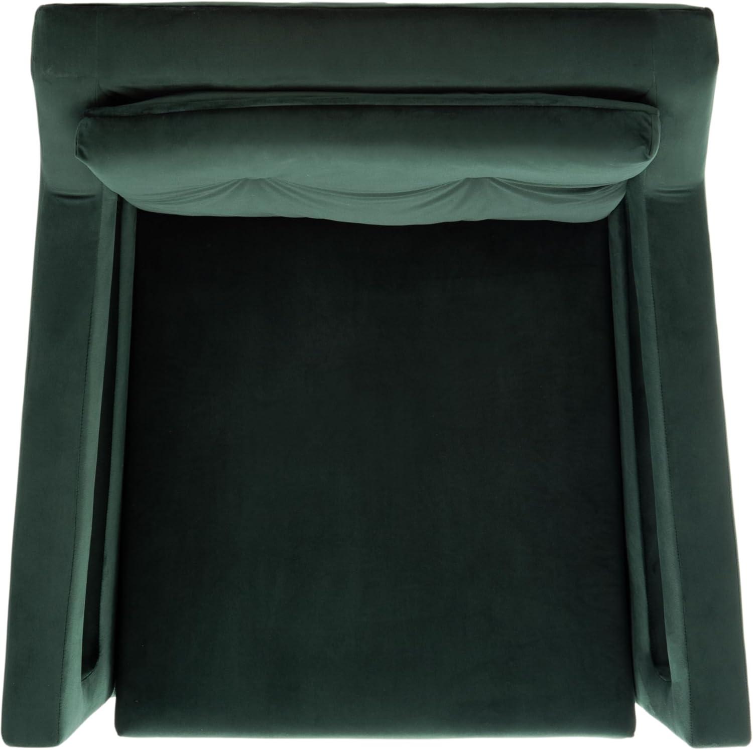 image:imageSafavieh Home Mara Retro Glam Navy Velvet and Gold Tufted Accent ChairForest Green Gold