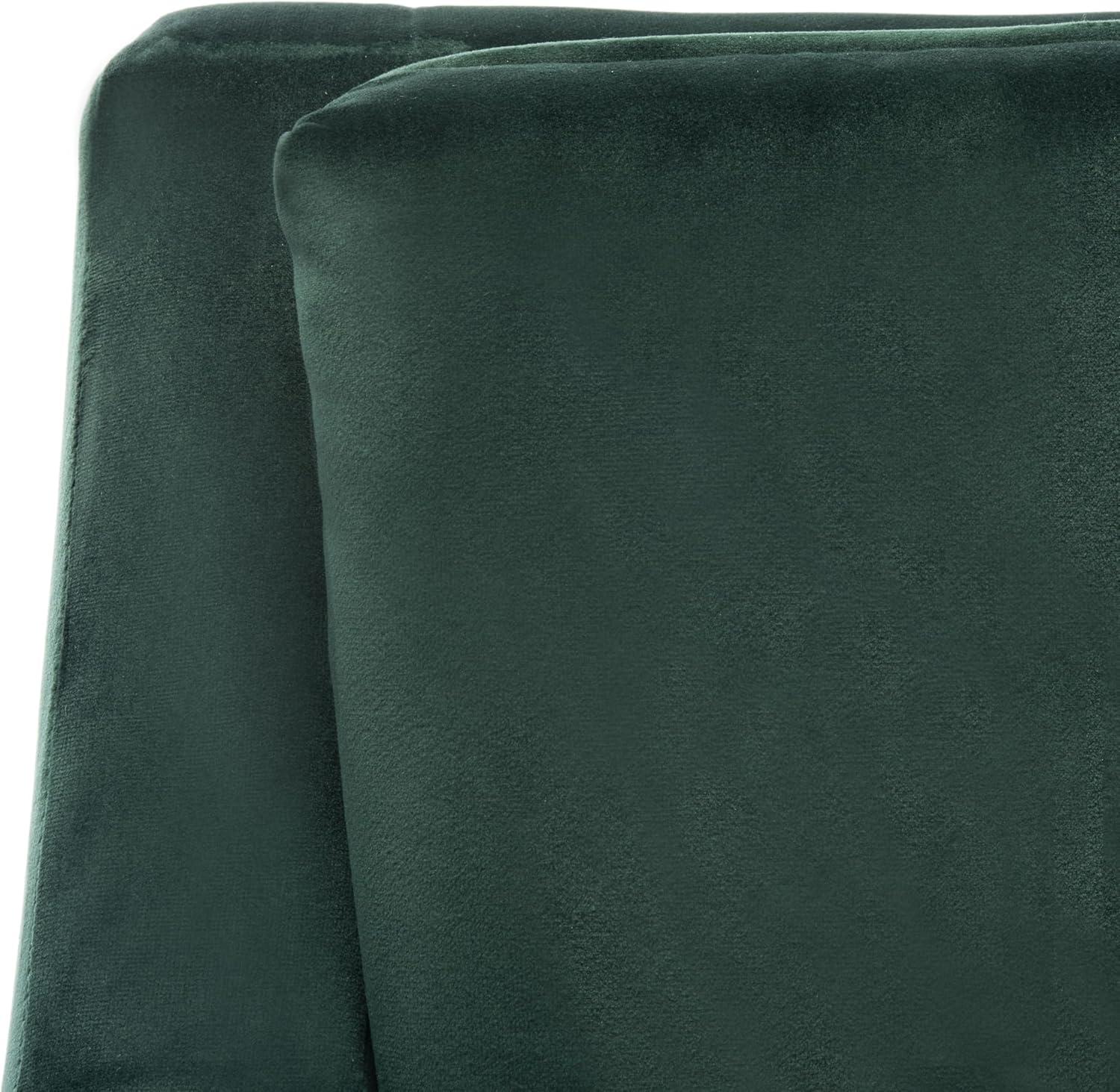 image:imageSafavieh Home Mara Retro Glam Navy Velvet and Gold Tufted Accent ChairForest Green Gold