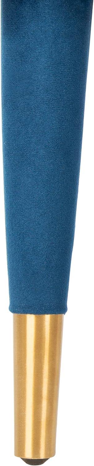 image:imageSafavieh Home Mara Retro Glam Navy Velvet and Gold Tufted Accent ChairNavy Gold