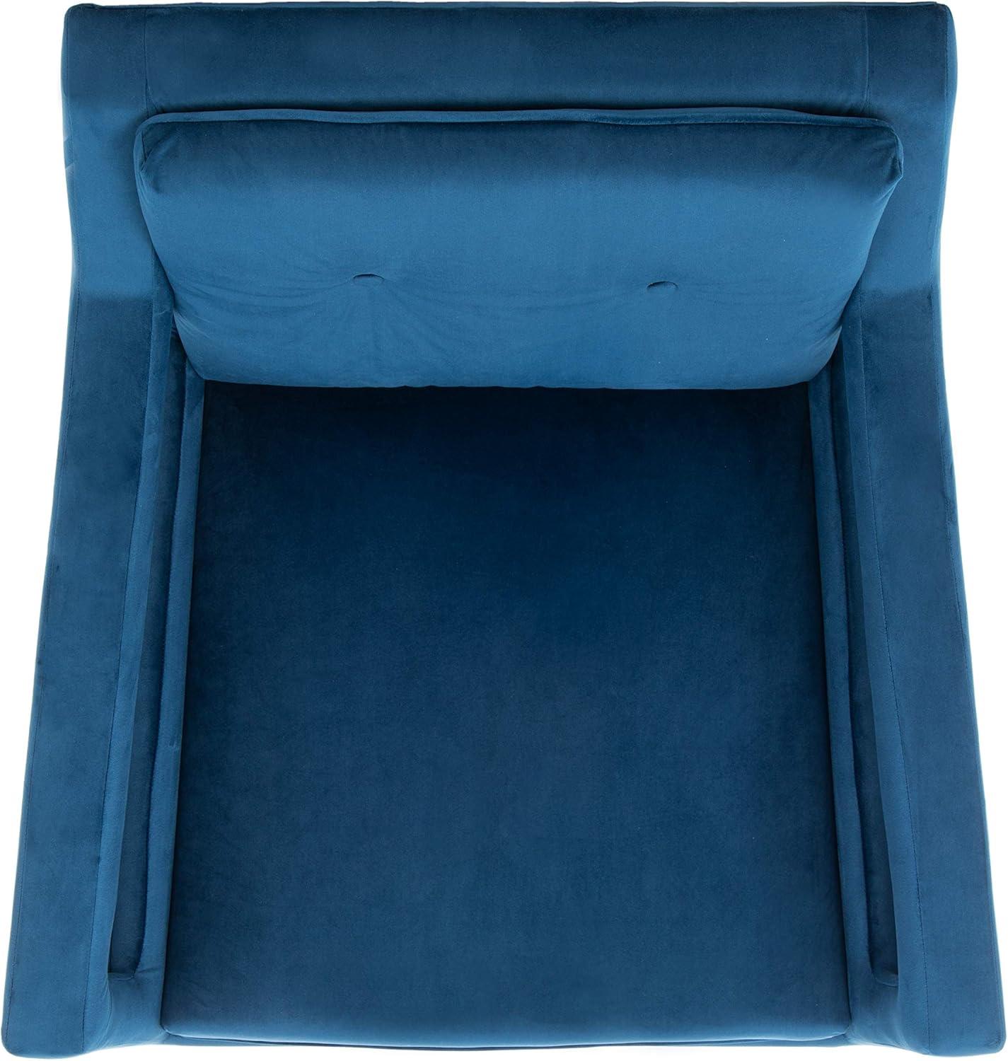 image:imageSafavieh Home Mara Retro Glam Navy Velvet and Gold Tufted Accent ChairNavy Gold