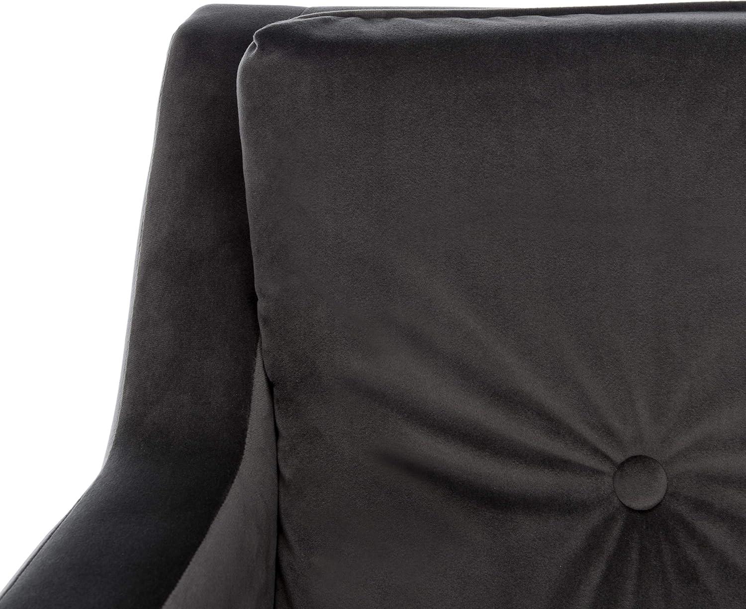 image:imageSafavieh Home Mara Retro Glam Navy Velvet and Gold Tufted Accent ChairShale Gold