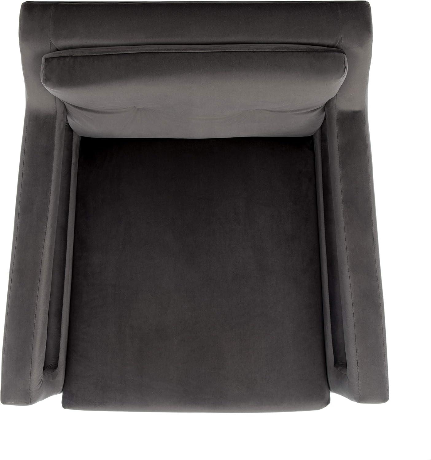 image:imageSafavieh Home Mara Retro Glam Navy Velvet and Gold Tufted Accent ChairShale Gold