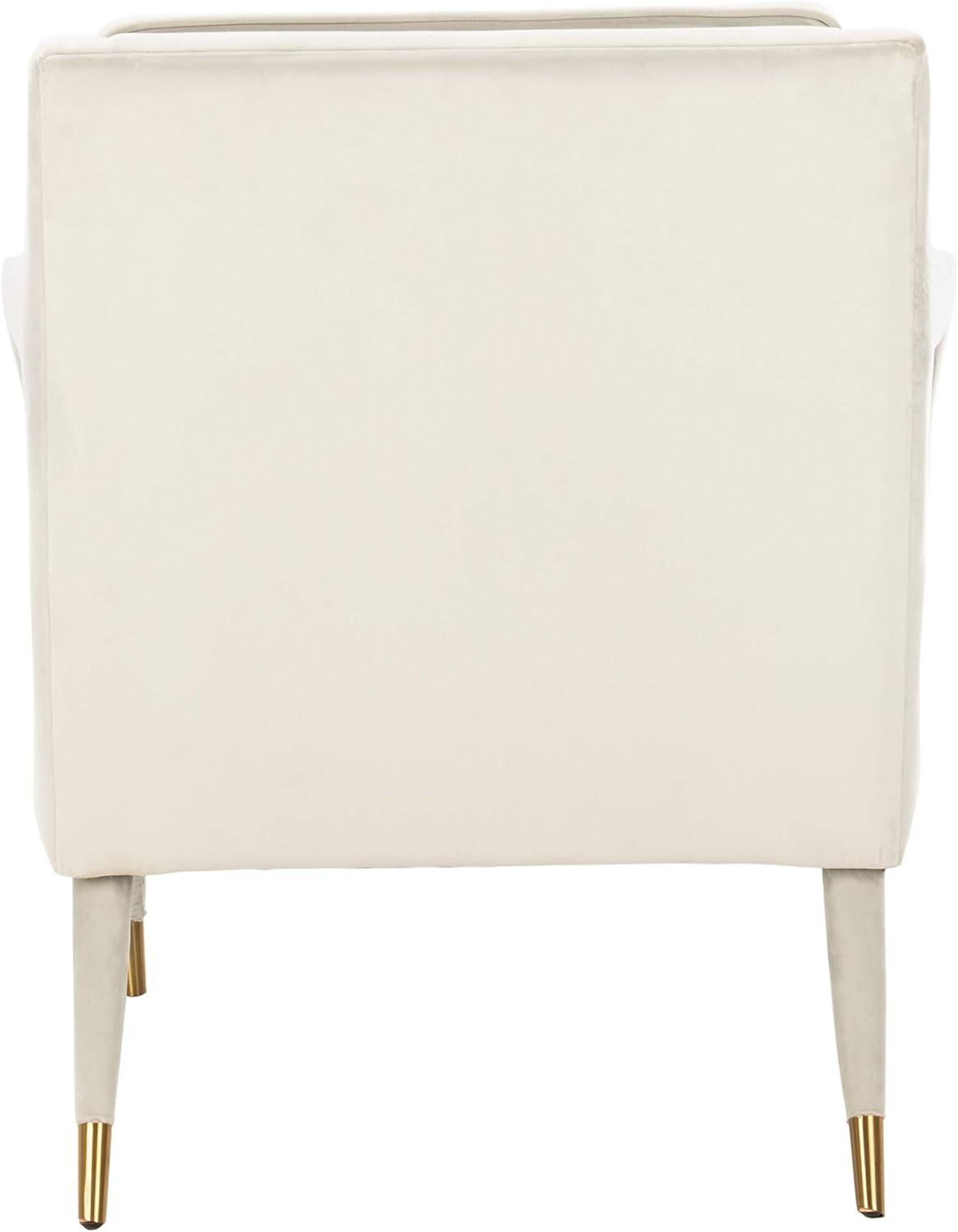 image:imageSafavieh Home Mara Retro Glam Navy Velvet and Gold Tufted Accent ChairSilver Gold