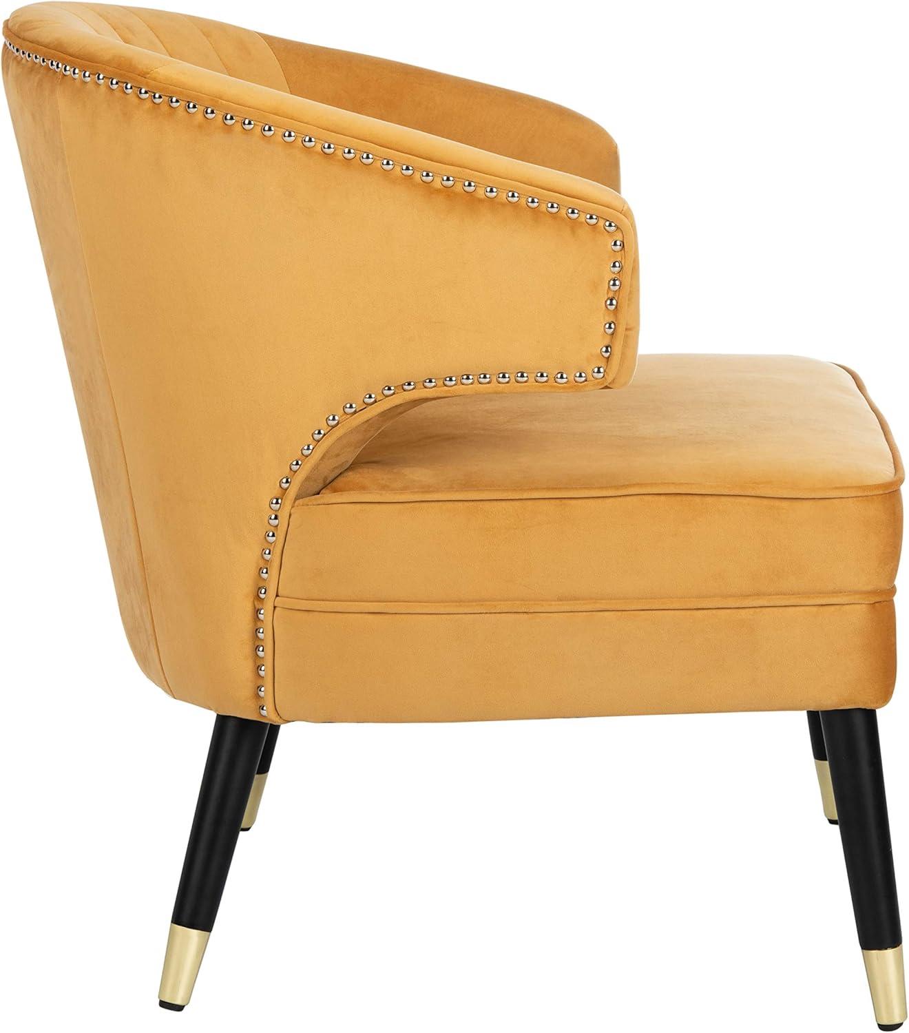 image:imageSafavieh Home Stazia Retro Glam Blush Pink and Black Wingback Accent ChairMarigold Black