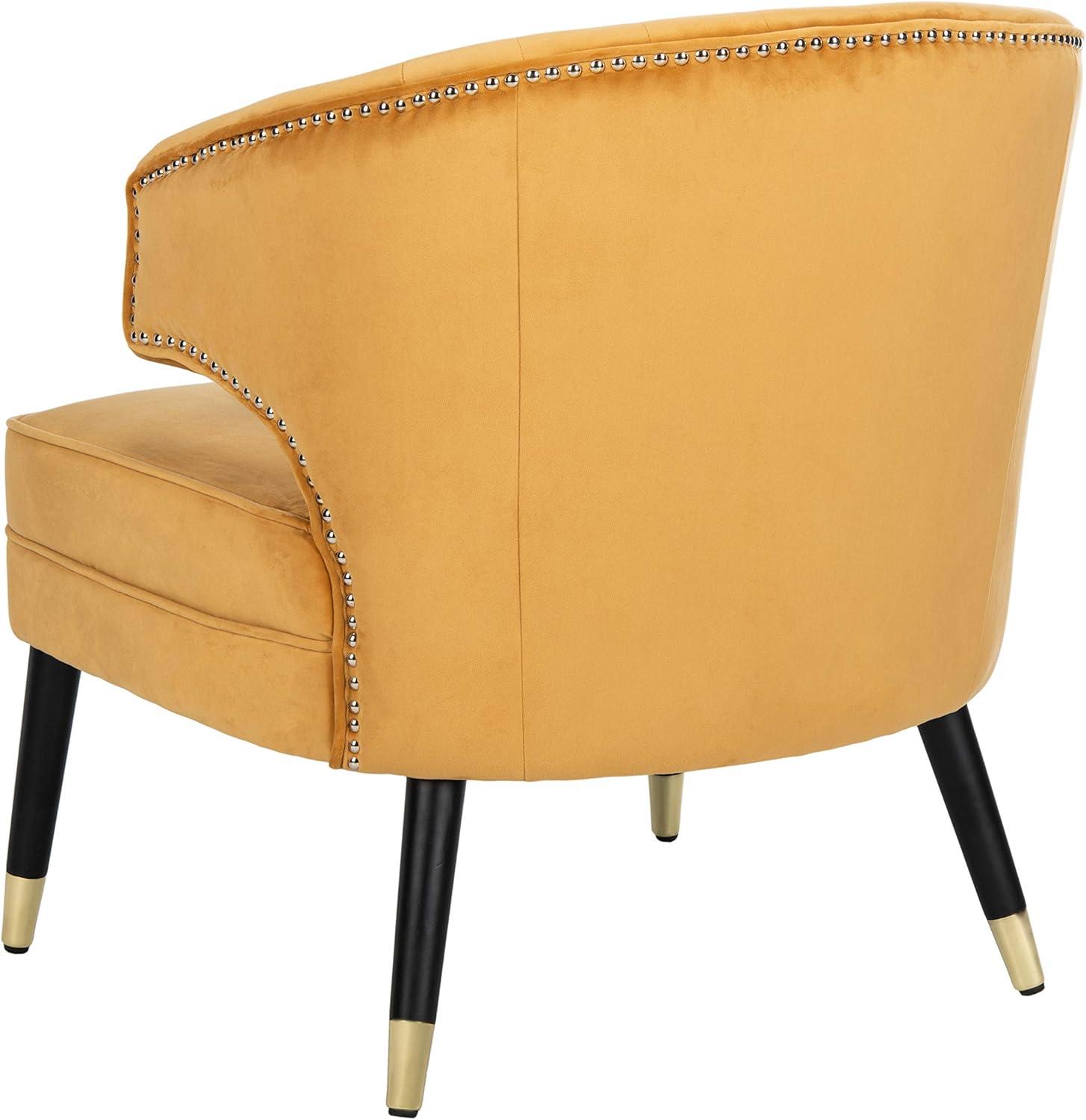 image:imageSafavieh Home Stazia Retro Glam Blush Pink and Black Wingback Accent ChairMarigold Black