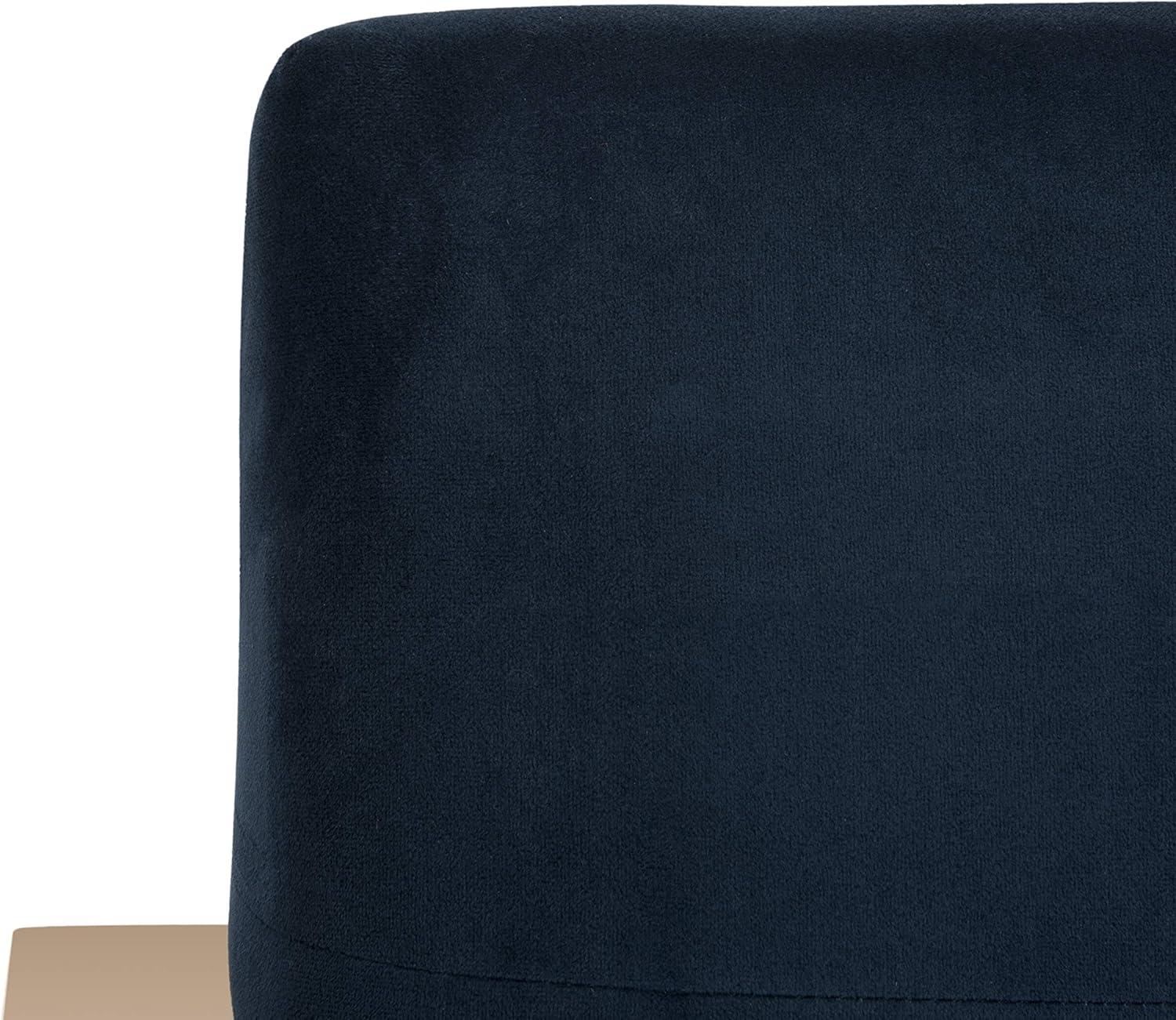image:imageSafavieh Home Vasco Navy Velvet and Brass Accent Chair