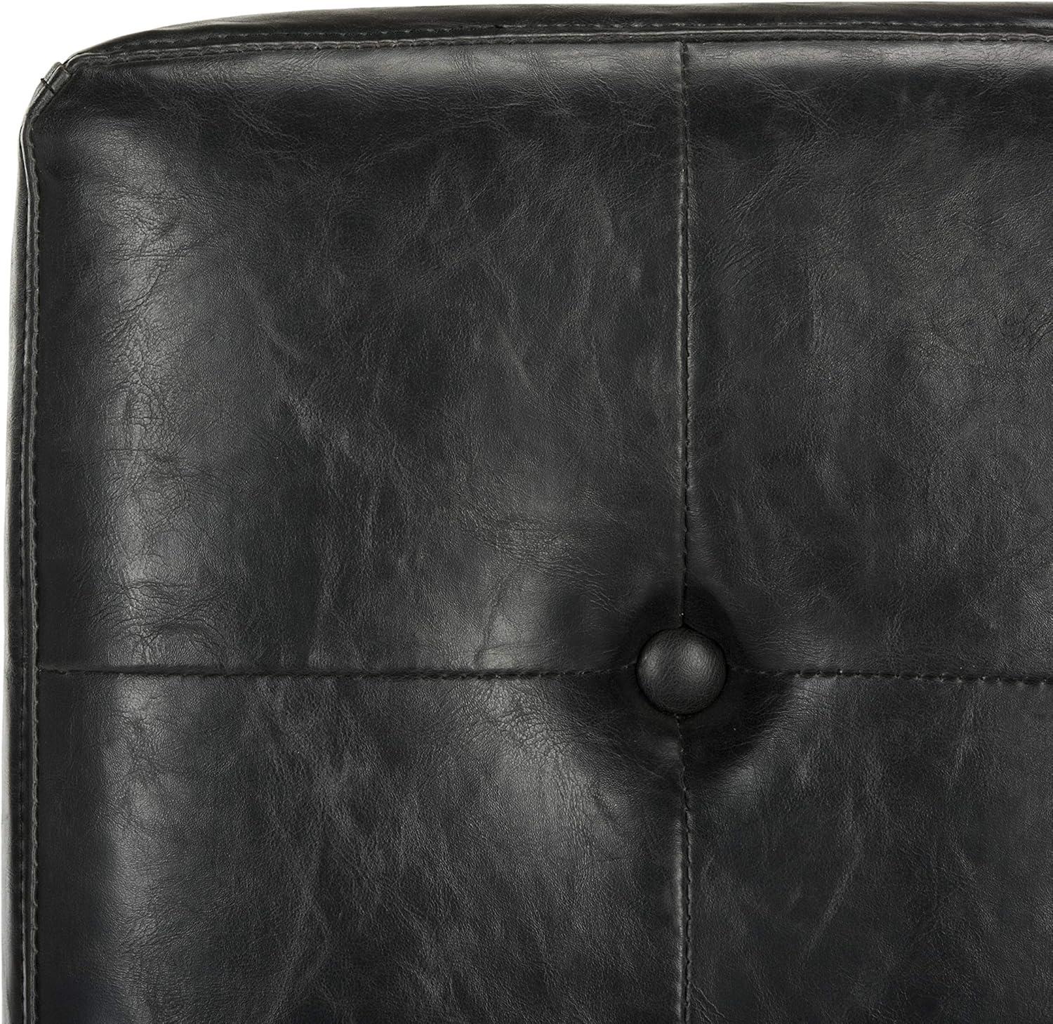 image:imageSafavieh Home Walsh Navy Velvet and Chrome Tufted Side ChairBlack