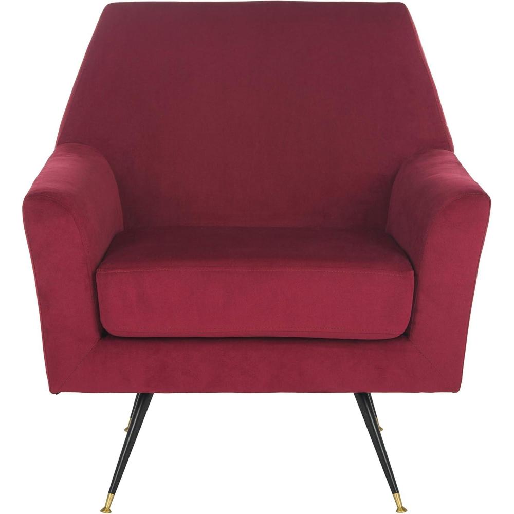 image:imageSafavieh Accent Chair Normal Light Grey VelvetMaroon