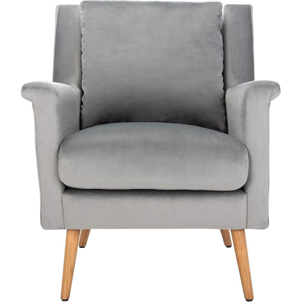 image:imageSafavieh Home Astrid Navy and Natural Oak MidCentury Arm ChairStone Natural