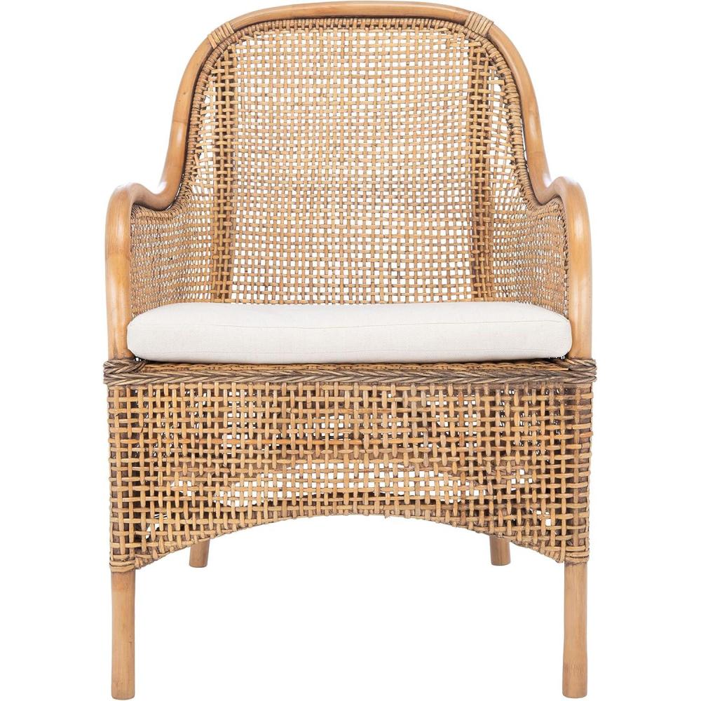 image:imageSafavieh Home Collection Charlie Cushioned Accent Chair Grey White WashWhiteDark NaturalWhite