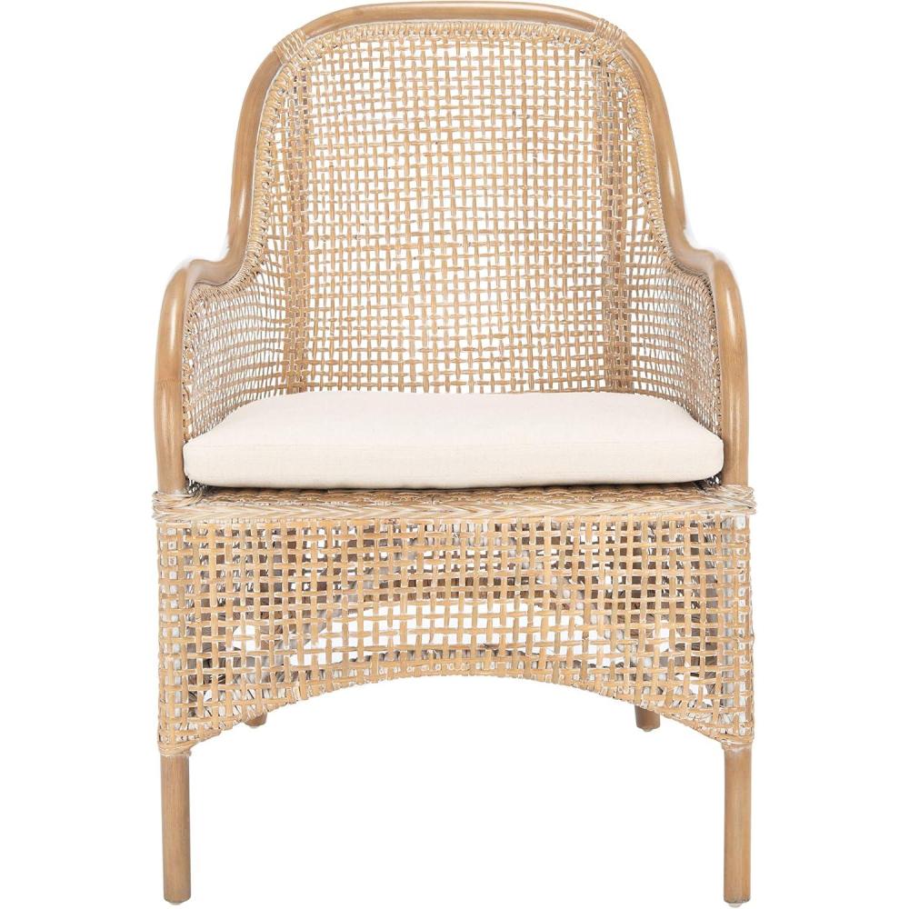 image:imageSafavieh Home Collection Charlie Cushioned Accent Chair Grey White WashWhiteGrey White WashWhite