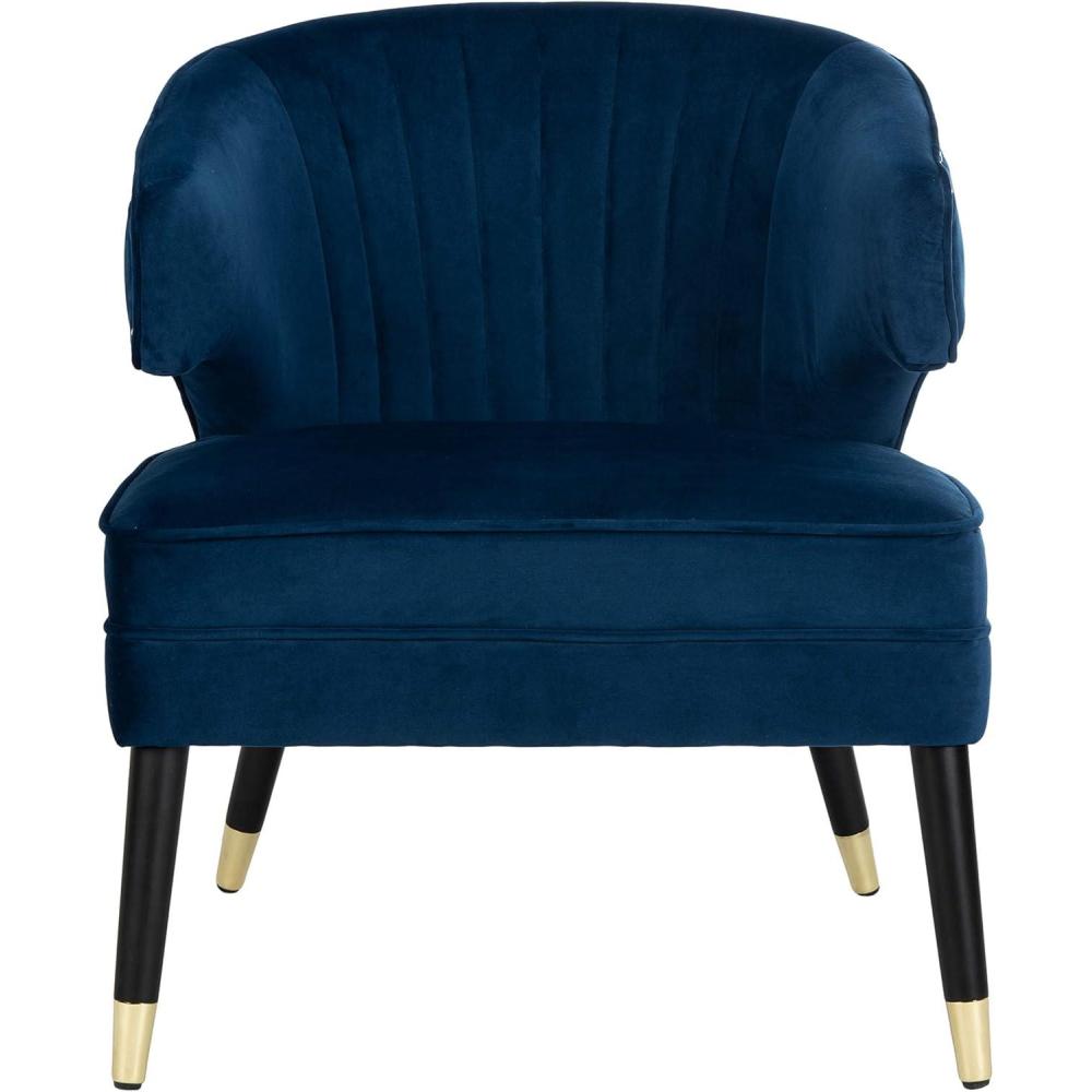image:imageSafavieh Home Stazia Retro Glam Blush Pink and Black Wingback Accent ChairNavy  Black