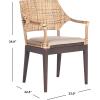 SAFAVIEH Home Collection Carlo Arm Chair, Honey