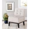 SAFAVIEH Mercer Collection Alexa Ivory Linen Armless Club Chair