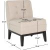 SAFAVIEH Mercer Collection Alexa Ivory Linen Armless Club Chair