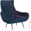 Safavieh Accent Chair, Normal, Camel(Navy)