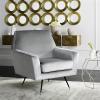 Safavieh Accent Chair, Normal, Light Grey Velvet(Light Grey)