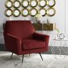 Safavieh Accent Chair, Normal, Light Grey Velvet(Maroon)