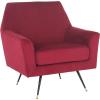Safavieh Accent Chair, Normal, Light Grey Velvet(Maroon)