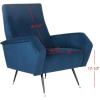 Safavieh Accent Chair, Normal, Yellow(Navy)