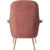 Safavieh Couture Home Aimee Retro Glam Dusty Rose Pink Velvet Arm Chair(Dusty Rose / Gold)