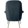 Safavieh Couture Home Aimee Retro Glam Dusty Rose Pink Velvet Arm Chair(Navy / Gold)