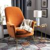 Safavieh Couture Home Aimee Retro Glam Dusty Rose Pink Velvet Arm Chair(Sienna / Gold)