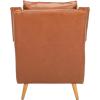 Safavieh Home Astrid Navy and Natural Oak Mid-Century Arm Chair(Cognac / Natural)