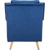 Safavieh Home Astrid Navy and Natural Oak Mid-Century Arm Chair(Navy / Natural)
