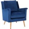 Safavieh Home Astrid Navy and Natural Oak Mid-Century Arm Chair(Navy / Natural)