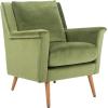 Safavieh Home Astrid Navy and Natural Oak Mid-Century Arm Chair(Olive / Natural)