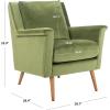 Safavieh Home Astrid Navy and Natural Oak Mid-Century Arm Chair(Olive / Natural)