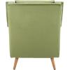 Safavieh Home Astrid Navy and Natural Oak Mid-Century Arm Chair(Olive / Natural)