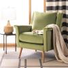 Safavieh Home Astrid Navy and Natural Oak Mid-Century Arm Chair(Olive / Natural)