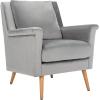 Safavieh Home Astrid Navy and Natural Oak Mid-Century Arm Chair(Stone / Natural)