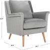 Safavieh Home Astrid Navy and Natural Oak Mid-Century Arm Chair(Stone / Natural)
